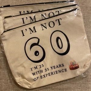Super fun 60th birthday gift/travel bag/make up bag.